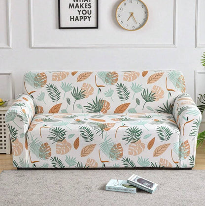 Housse de Canapé Fleurie Beige Olive