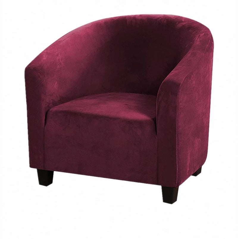 Housse de fauteuil extensible en velours