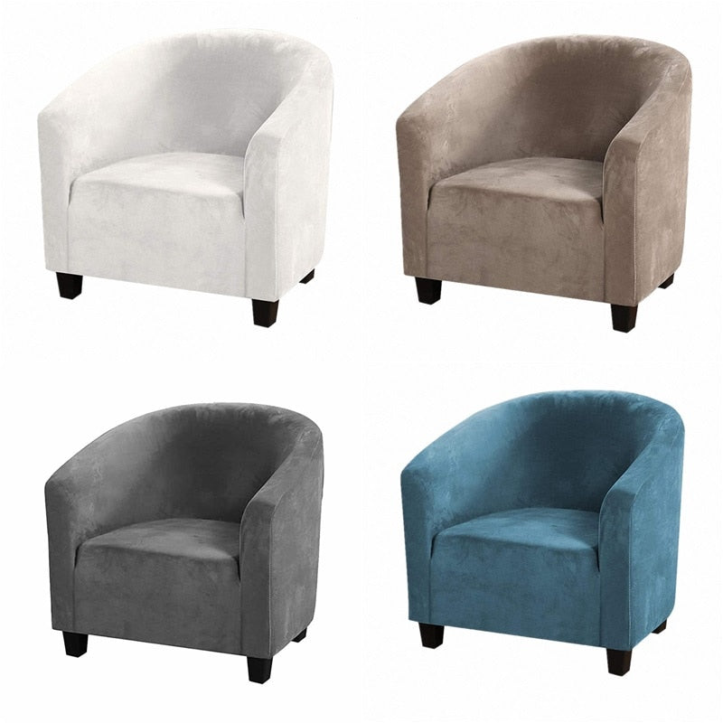 Housse de fauteuil extensible en velours