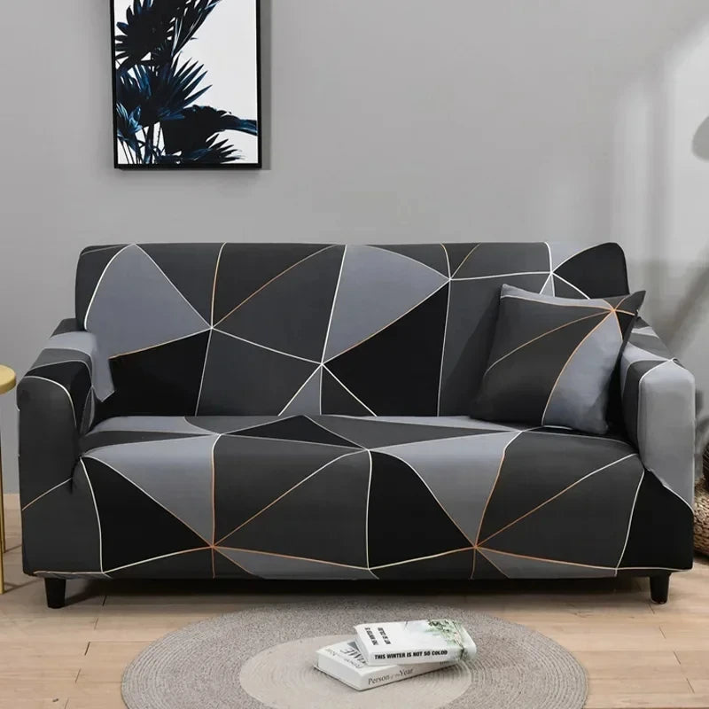 Housse de Canapé à Motif Géométrique